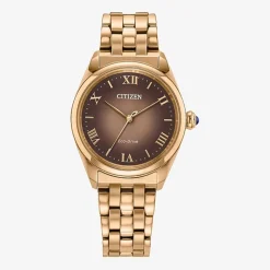 Citizen Classic Womens Rose Goldtone Stainless Steel Bracelet Watch Em1143-81z