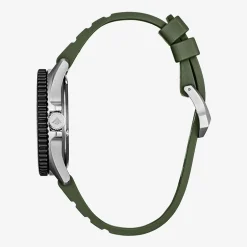 Citizen Dive 3 Mens Green Strap Watch Bn0265-00a