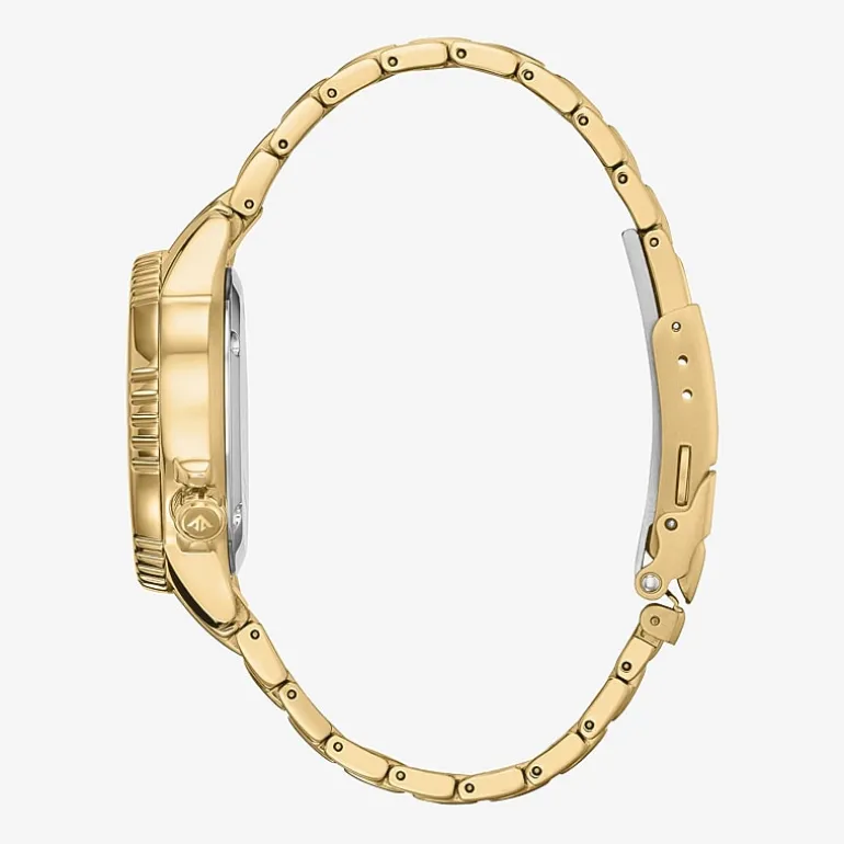 Citizen Dive 4 Womens Gold Tone Stainless Steel Bracelet Watch Eo2029-54a