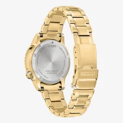 Citizen Dive 4 Womens Gold Tone Stainless Steel Bracelet Watch Eo2029-54a