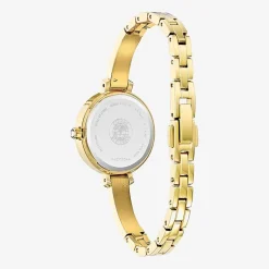 Citizen Eco-Drive Womens Crystal Accent Gold Tone Stainless Steel Bracelet Watch Em0862-56d