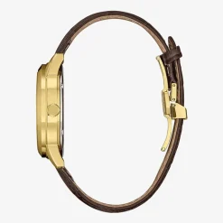 Citizen Mens Brown Leather Strap Watch Bu2112-06e
