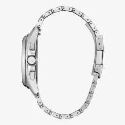 Citizen Mens Chronograph Silver Tone Stainless Steel Bracelet Watch Ca4680-55l