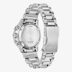 Citizen Mens Chronograph Silver Tone Stainless Steel Bracelet Watch Ca4660-61a