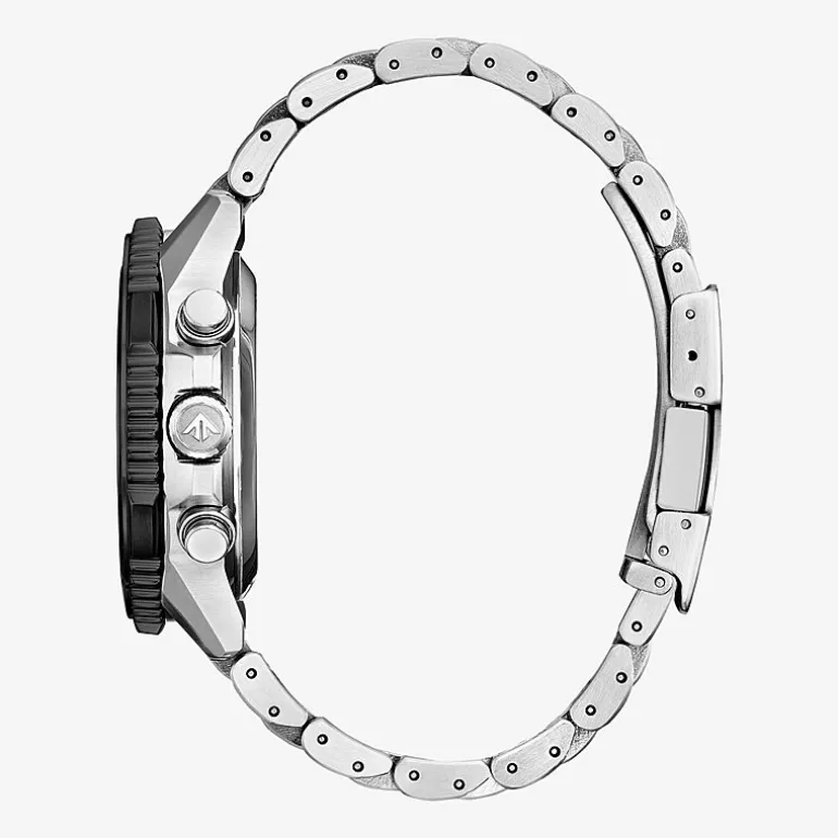 Citizen Mens Chronograph Silver Tone Stainless Steel Bracelet Watch Ca4664-60x