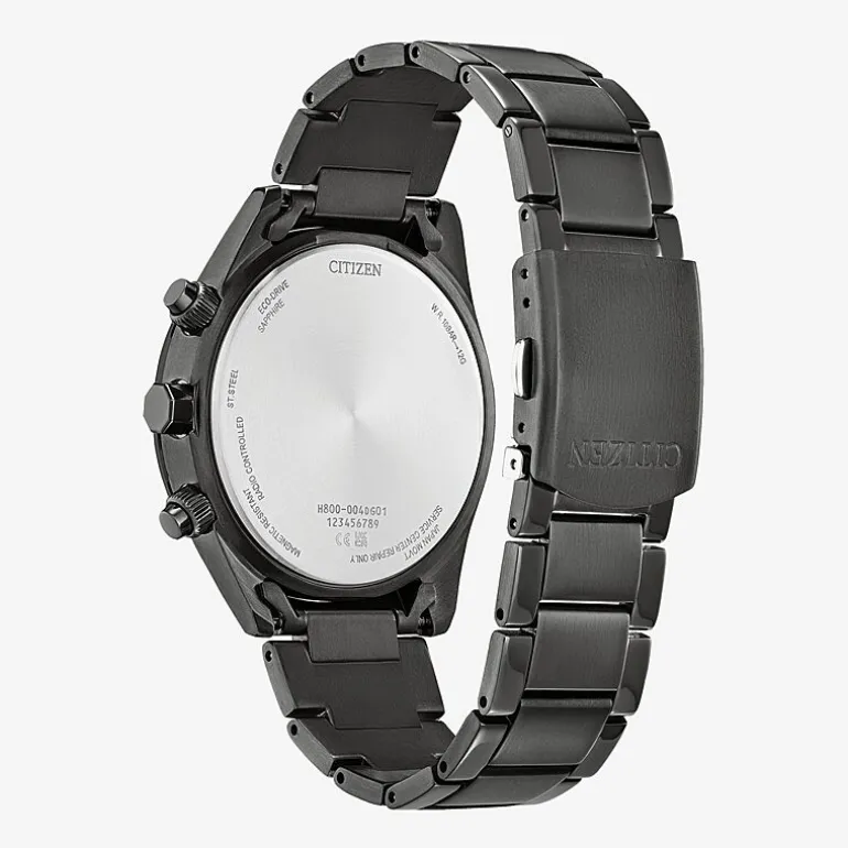 Citizen Mens Gray Stainless Steel Bracelet Watch At8267-51x