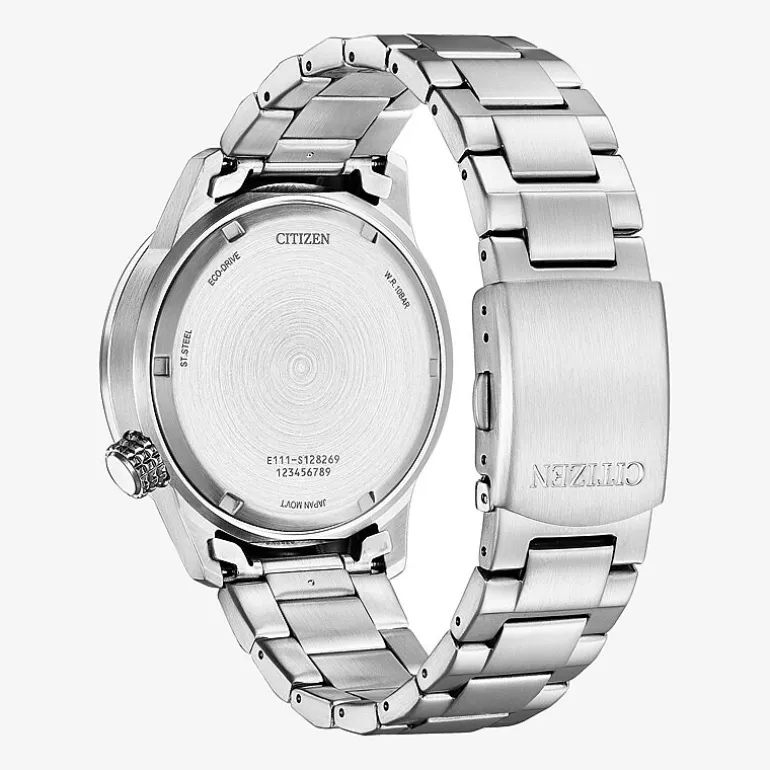 Citizen Mens Silver Tone Stainless Steel Bracelet Watch Bm7551-50x
