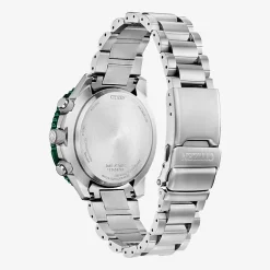 Citizen Promaster Air Mens Atomic Time Silver Tone Stainless Steel Bracelet Watch Cb5004-59w
