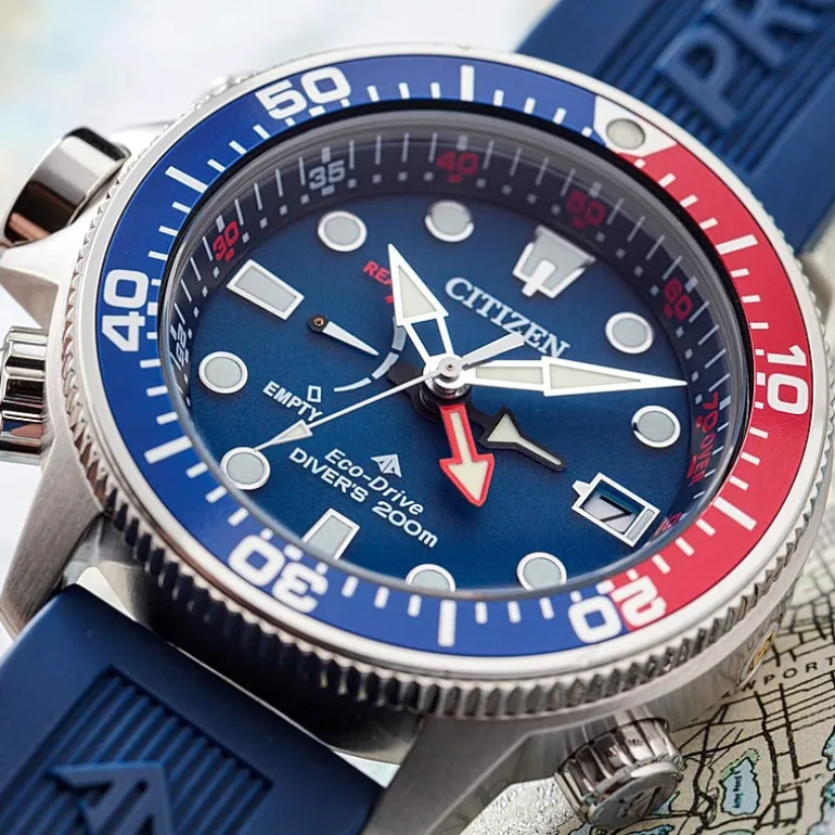 Citizen Promaster Aqualand Mens Blue Strap Watch Bn2038-01l