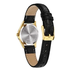 Citizen Quartz Womens Black Leather Strap Watch Eq0593-26a