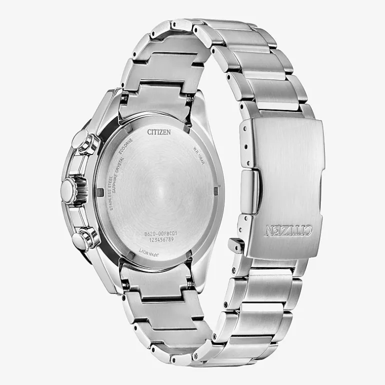 Citizen Sport Luxury Mens Chronograph Silver Tone Stainless Steel Bracelet Watch Ca4730-59a
