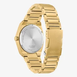 Citizen Sport Luxury Mens Gold Tone Stainless Steel Bracelet Watch Bm7662-59l