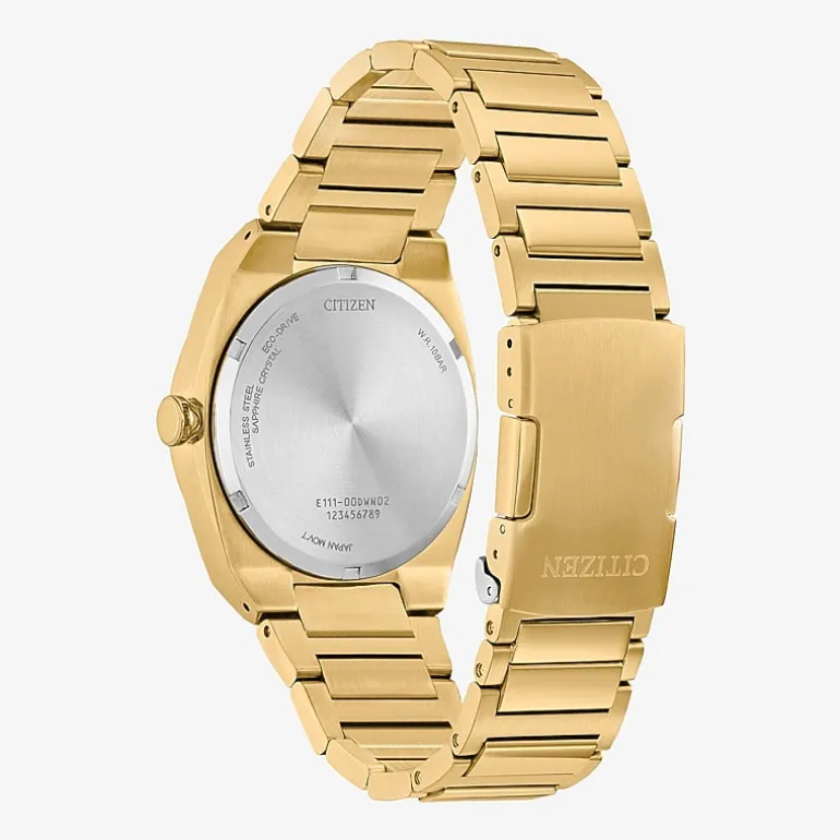 Citizen Sport Luxury Mens Gold Tone Stainless Steel Bracelet Watch Bm7662-59l