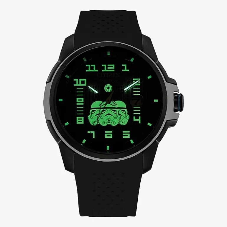Citizen Star Wars Mens Black Strap Watch Aw1659-00w