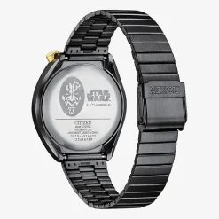 Citizen Star Wars Mens Chronograph Black Stainless Steel Bracelet Watch An3668-55w