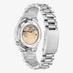 Citizen Tsuyosa Mens Automatic Silver Tone Stainless Steel Bracelet Watch Nj0200-50w