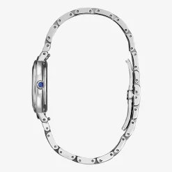 Citizen Womens Diamond Accent Silver Tone Stainless Steel Bracelet Watch Em1091-67x