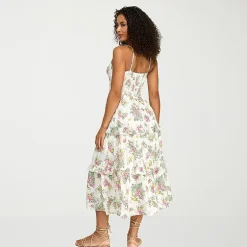 City Triangle Womens Juniors Sweetheart Neck Sleeveless Floral A-Line Dress