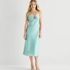 City Triangle Womens Juniors Sleeveless Slip Dress