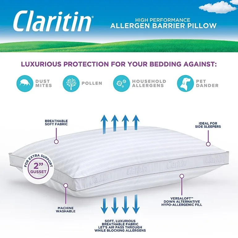 Claritin Allergen Barrier Medium/Firm Density Pillow