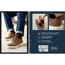 Clarks Bradley Plain Mens Round Oxford Shoes