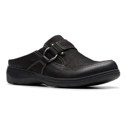 Clarks Carleigh Womens Round Closed Toe Mules-Wide Width