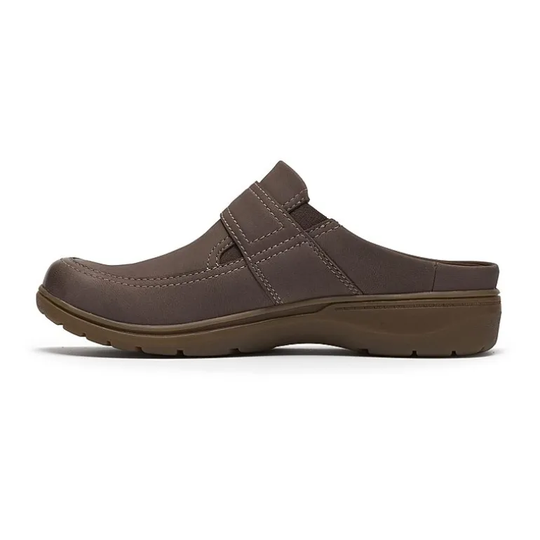 Clarks Carleigh Womens Round Closed Toe Mules-Wide Width