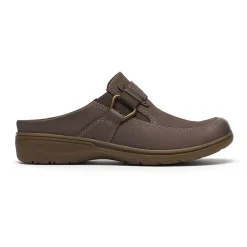 Clarks Carleigh Womens Round Closed Toe Mules-Wide Width