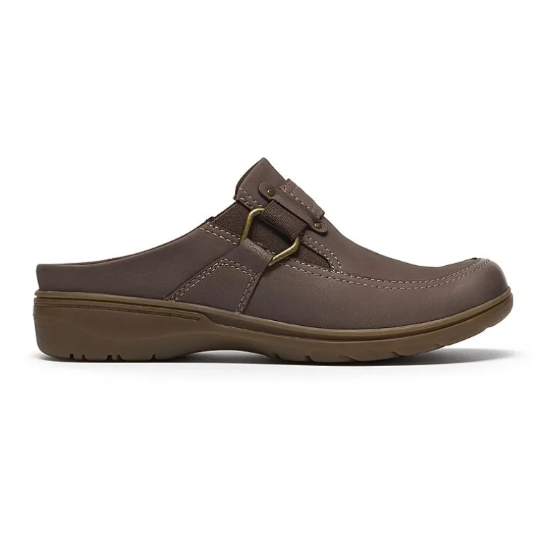 Clarks Carleigh Womens Round Closed Toe Mules-Wide Width