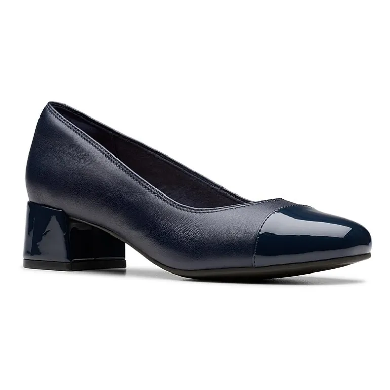 Clarks Iridessa May Womens Cap Closed Toe Block Heel Pumps