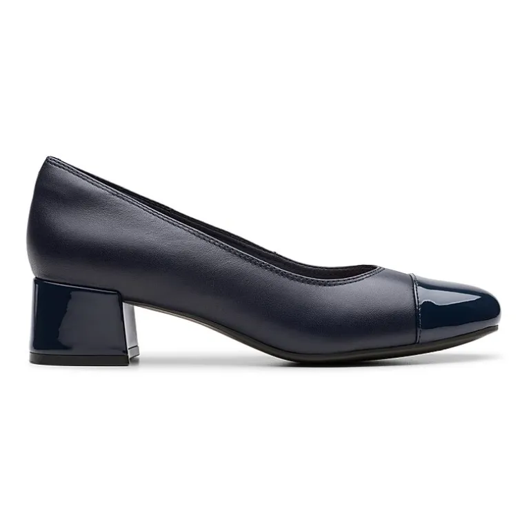 Clarks Iridessa May Womens Cap Closed Toe Block Heel Pumps