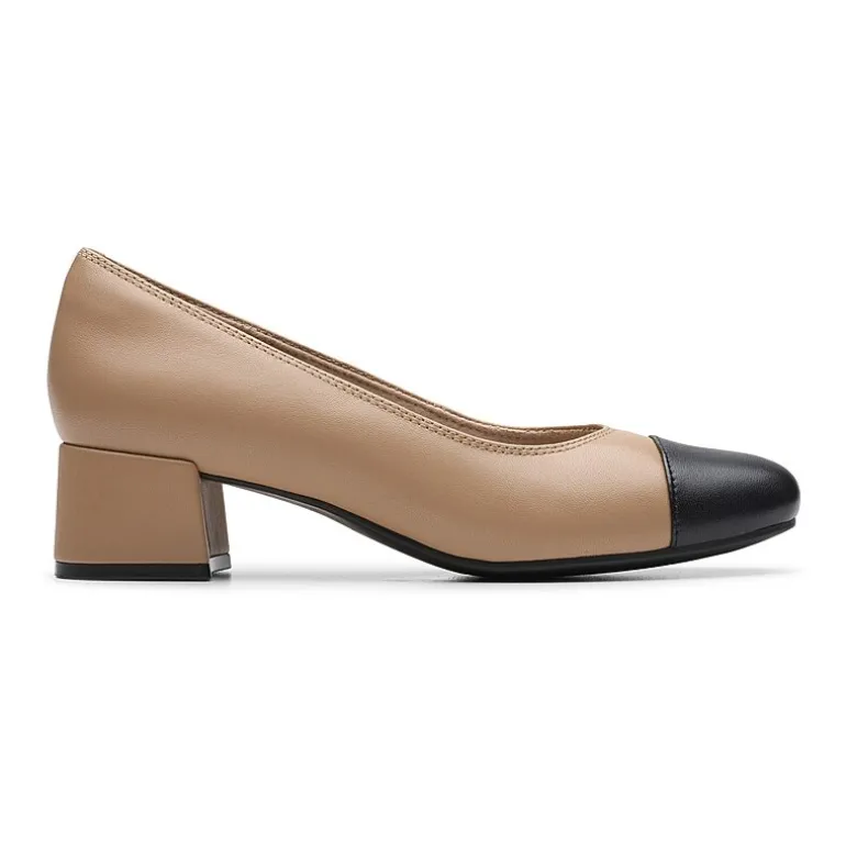 Clarks Iridessa May Womens Cap Closed Toe Block Heel Pumps