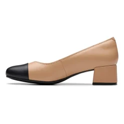 Clarks Iridessa May Womens Cap Closed Toe Block Heel Pumps
