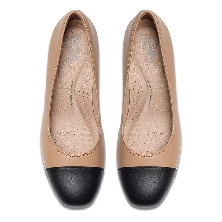 Clarks Iridessa May Womens Cap Closed Toe Block Heel Pumps