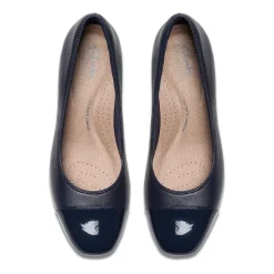 Clarks Iridessa May Womens Cap Closed Toe Block Heel Pumps