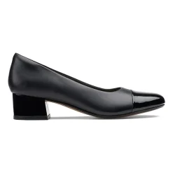 Clarks Marilyn Sara Womens Cap Closed Toe Flat Heel Pumps