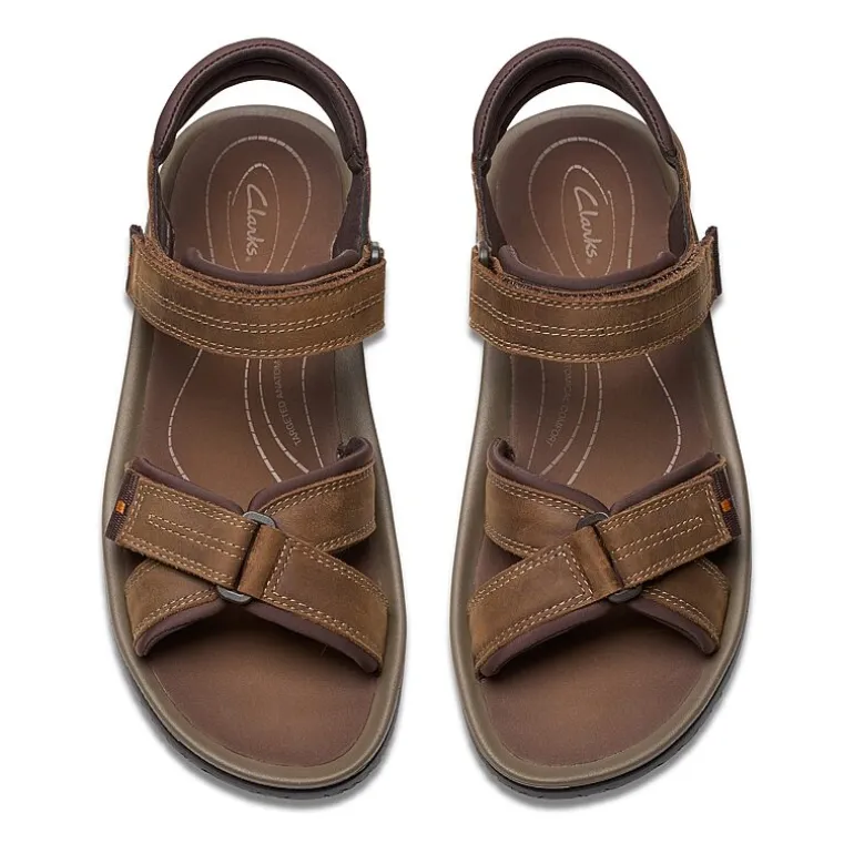 Clarks Mens Wesley Shore Adjustable Strap Flat Sandals