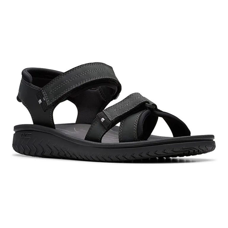 Clarks Mens Wesley Shore Adjustable Strap Flat Sandals
