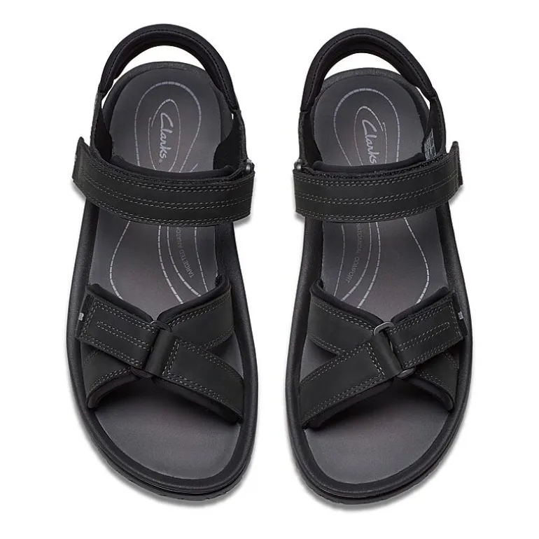 Clarks Mens Wesley Shore Adjustable Strap Flat Sandals
