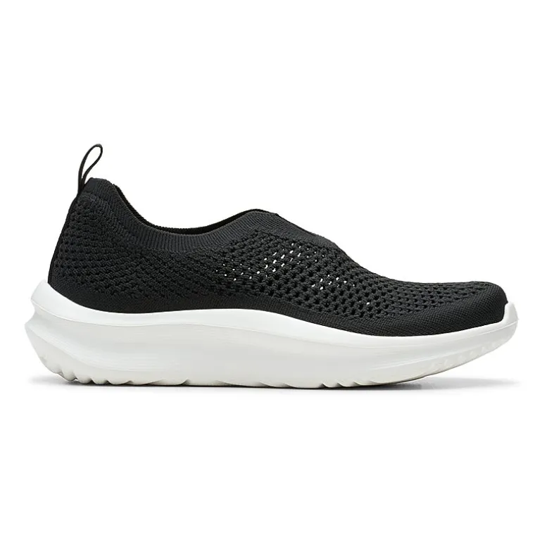 Clarks Solevana Knit Cloudsteppers Womens Round Slip-On Shoe