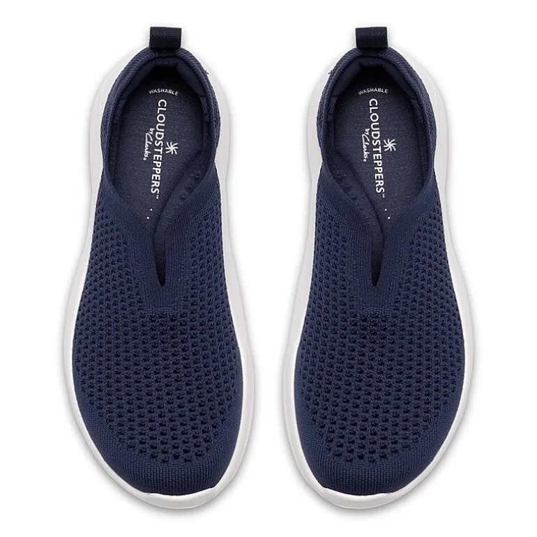 Clarks Solevana Knit Cloudsteppers Womens Round Slip-On Shoe