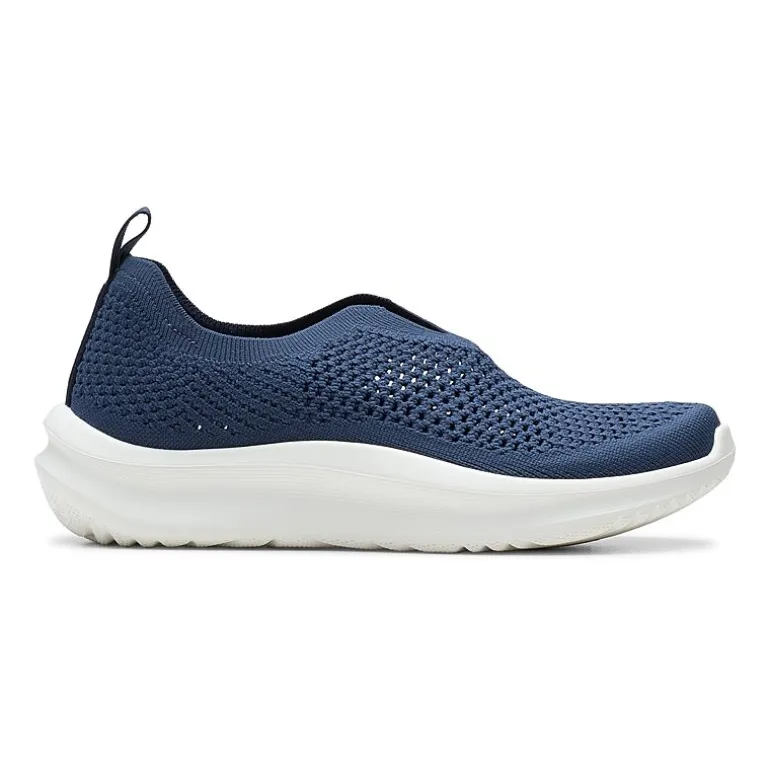 Clarks Solevana Knit Cloudsteppers Womens Round Slip-On Shoe