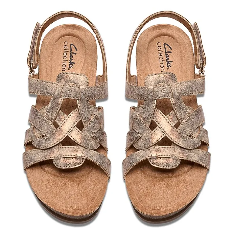 Clarks Womens Calenne Gracie Wedge Sandals