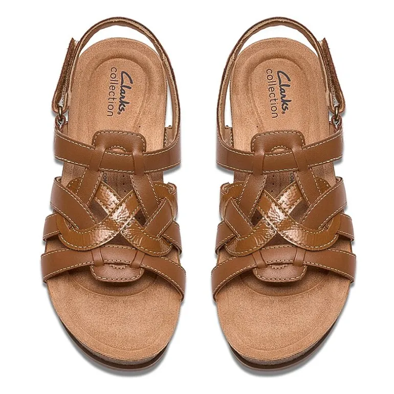 Clarks Womens Calenne Gracie Wedge Sandals
