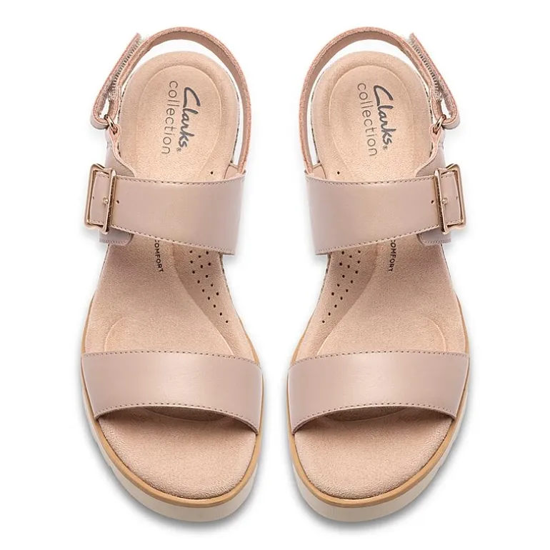 Clarks Womens Diaz Rose Wedge Sandals