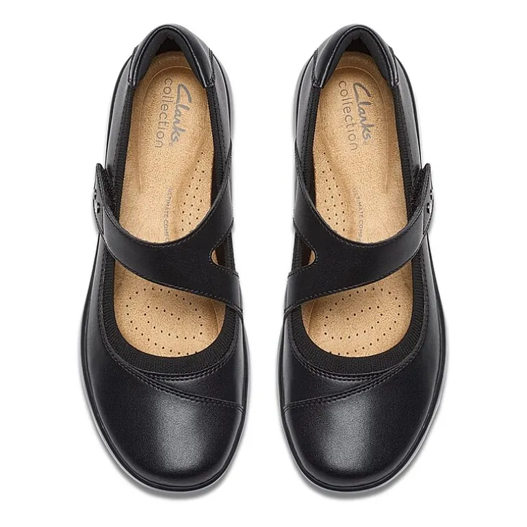 Clarks Womens Round Mary Jane Shoes