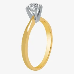 Classic Collection 1/2 CT. Natural Diamond Round Solitaire Engagement Ring in 10K Gold