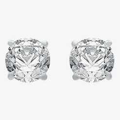 Classic Collection 1 CT. T.W. Natural White Diamond 10K Gold 5.2mm Stud Earrings