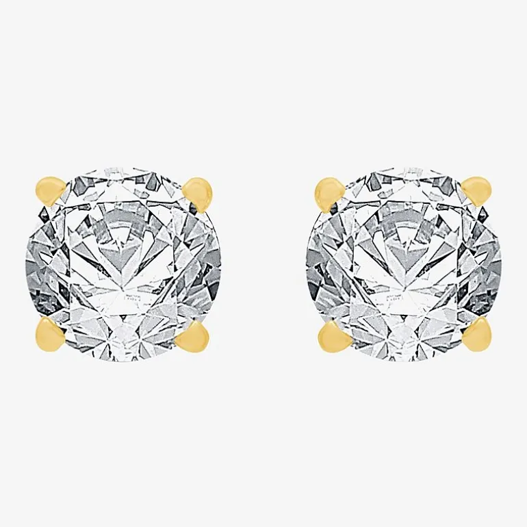 Classic Collection 1 CT. T.W. Natural White Diamond 10K Gold 5.2mm Stud Earrings