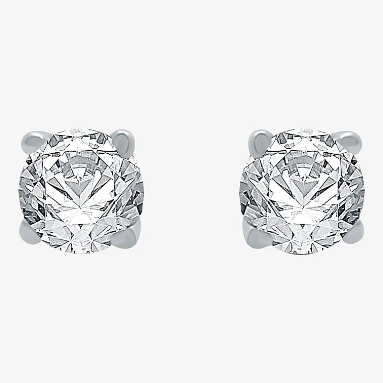 Classic Collection 1/4 CT. T.W. Natural White Diamond 10K Gold 3.2mm Stud Earrings